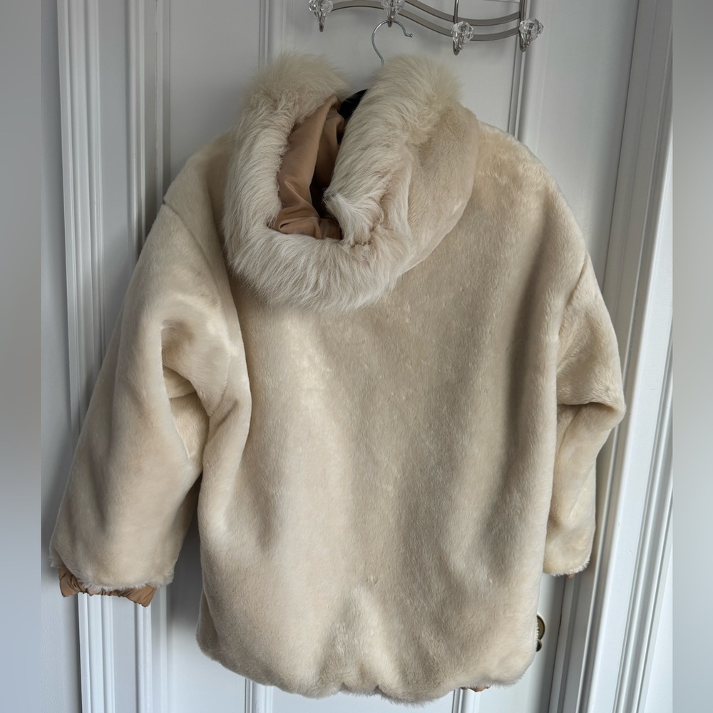 Vintage J. Percy for Marvin Richards Reversible Faux Fur Coat Size Medium - Picture 6 of 9
